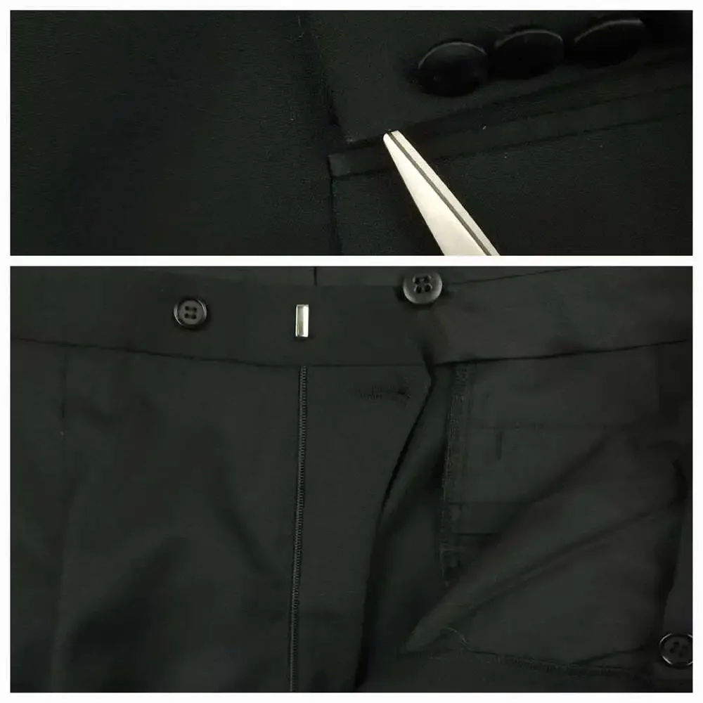 Bill Blass Tuxedo Suit Mens 40R/33S Vtg Wool 4 Pc Formal Dinner Evening Wear 90s